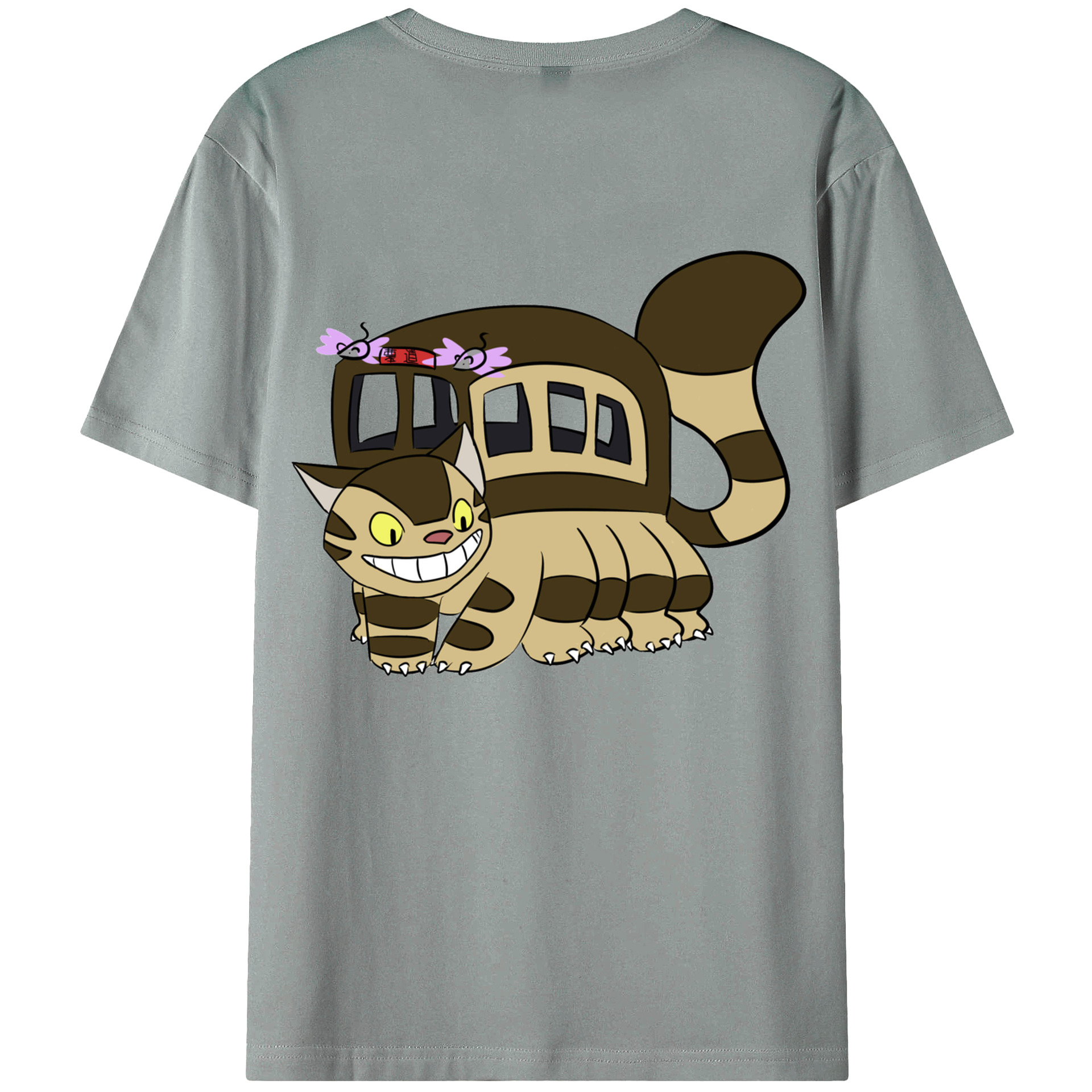 （画像用） となりのトトロ 草壁メイ 草壁サツキ My Neighbor Totoro Satsuki Kusakabe Mei Kusakabe 綿100％ メンズ半袖Tシャツ（バックプリント） 通気性